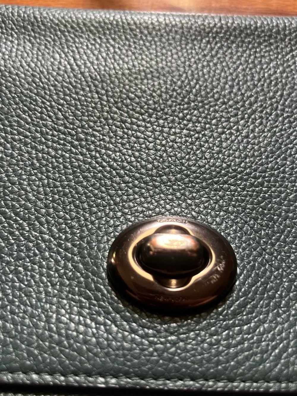 Coach Crosstown Leather Crossbody Bag in Teal with Chain Strap - Picture 2 of 8